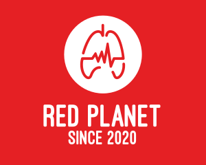 Red Lung Pulse logo design