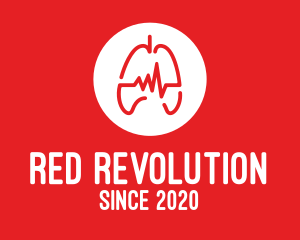 Red Lung Pulse logo design