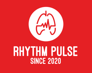 Pulsation - Red Lung Pulse logo design