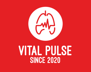 Pulsation - Red Lung Pulse logo design