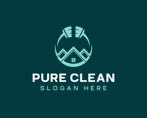 Housekeeping Cleaning Tools logo design