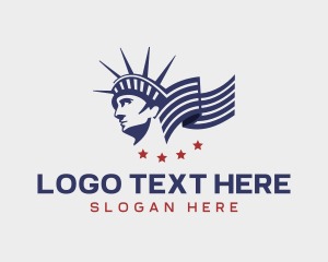 Statue - Patriot Liberty Statue logo design
