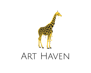 Painted Giraffe Art logo design