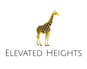 Tall - Painted Giraffe Art logo design