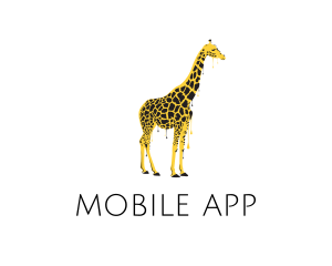 Watercolor - Painted Giraffe Art logo design
