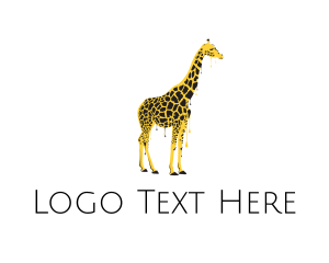 Painted Giraffe Art Logo