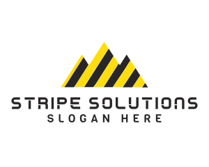 Mountain Stripe Construction logo design