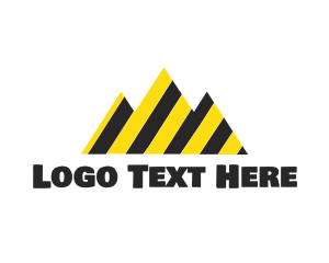 Black And Yellow - Black & Yellow Mountain Stripe logo design