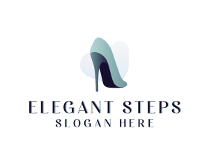 Stiletto High Heel Shoe logo design