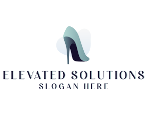 Stiletto High Heel Shoe logo design