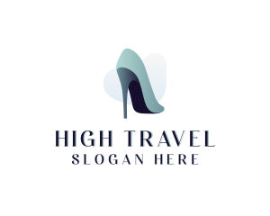 Stiletto High Heel Shoe logo design