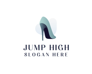 Stiletto High Heel Shoe logo design