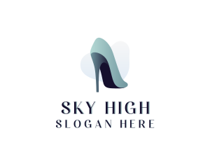 Stiletto High Heel Shoe logo design