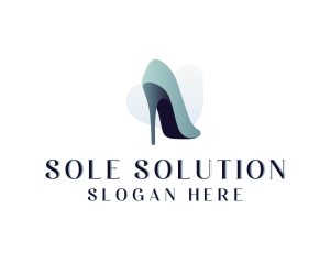 Stiletto High Heel Shoe logo design