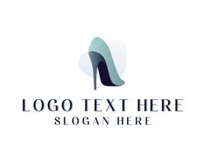 Shoe - Stiletto High Heel Shoe logo design