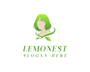 Skincare Leaf Woman Logo