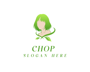 Skincare Leaf Woman Logo