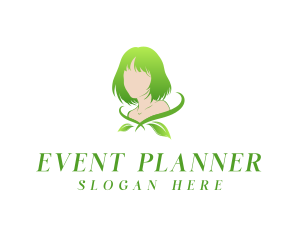 Skincare Leaf Woman Logo