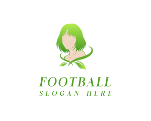 Skincare Leaf Woman Logo