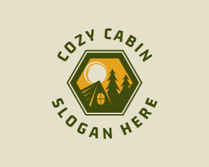 Cabin - Forest Woods Cabin logo design