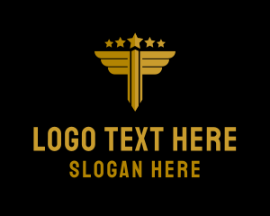 Veteran - Abstract Letter T Wings logo design