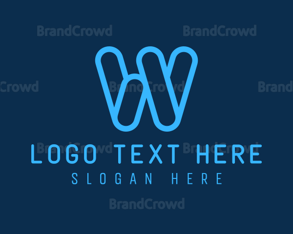 Letter W Tech Startup Logo