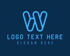 Cyberspace - Letter W Tech Startup logo design