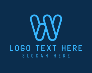 Letter W Tech Startup logo design