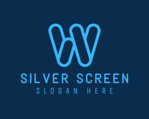 Game Streaming - Letter W Tech Startup logo design