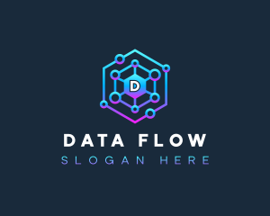 Data Network Tech logo design