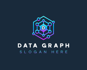 Data Network Tech logo design