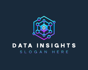 Data Network Tech logo design