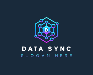 Data Network Tech logo design