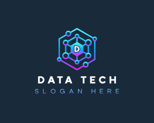 Data - Data Network Tech logo design