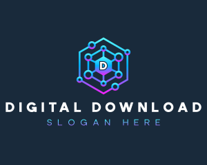 Download - Data Network Tech logo design