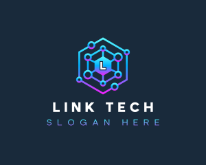 Data Network Tech logo design