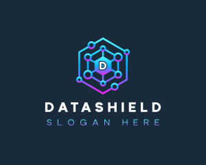 Data Network Tech logo design