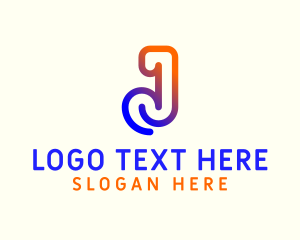 Gradient - Generic Monoline Letter J logo design