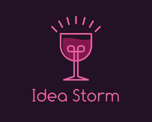 Wine Bulb Idea logo design