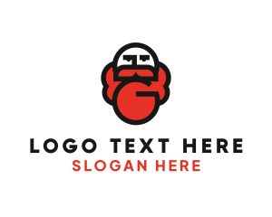 Hipster Ginger Beard Logo