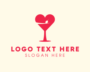 Valentines Heart Martini Logo