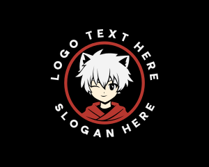 Cosplay Anime Cat logo design