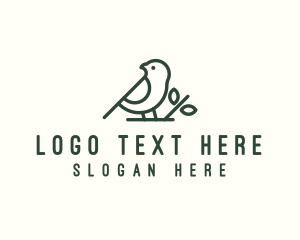 Organic - Robin Bird Plant logo design