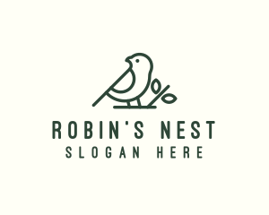 Robin Bird Plant logo design