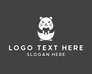 Pediatric - Hamster Dental Tooth logo design