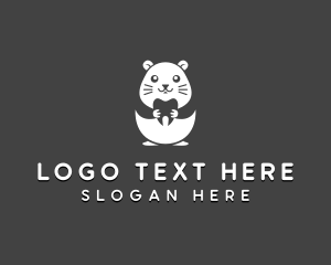 Pediatric - Hamster Dental Tooth logo design