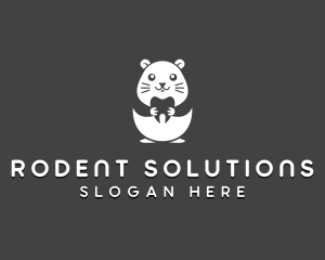 Hamster Dental Tooth logo design