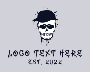 Spooky - Streetwear Cap Skull logo design
