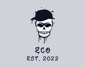 Spray Paint - Streetwear Cap Skull logo design