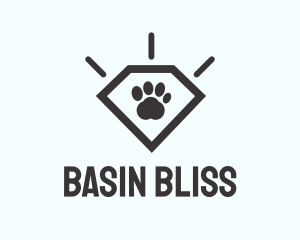 Pet Paw Gem logo design